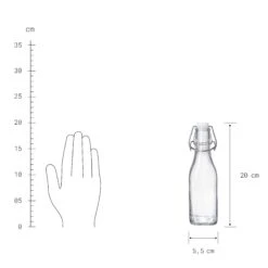 4x Flasche Mit Bügelverschluss 250ml SWING In Transparent -Dekor Haus Geschäft butlers 4x flasche mit bugelverschluss 250ml swing in transparent 3
