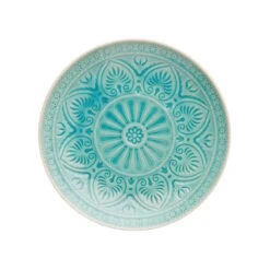 4x Teller Ø25cm SUMATRA In Türkis -Dekor Haus Geschäft butlers 4x teller o25cm sumatra in turkis 2