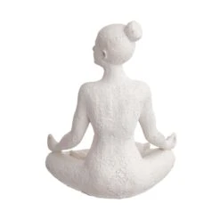 Deko Statue Höhe 24cm LOTUS In Weiß -Dekor Haus Geschäft butlers deko statue hohe 24cm lotus in weiss 6