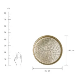 Deko Tablett Ø46cm ORIENTAL LOUNGE In Gold -Dekor Haus Geschäft butlers deko tablett o46cm oriental lounge in gold 2