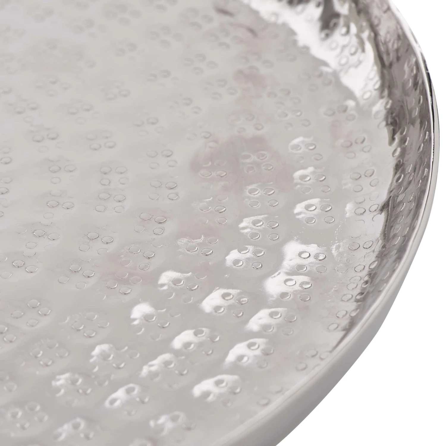 Deko-Teller Gehämmert Ø28cm ORIENTAL LOUNGE In Silber 2 Deko-Teller Gehämmert Ø28cm ORIENTAL LOUNGE In Silber – Bild 2