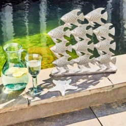 Fischschwarm Höhe 40cm SILVER NATURE In Silber 5 Fischschwarm Höhe 40cm SILVER NATURE In Silber -Dekor Haus Geschäft butlers fischschwarm hohe 40cm silver nature in silber 2