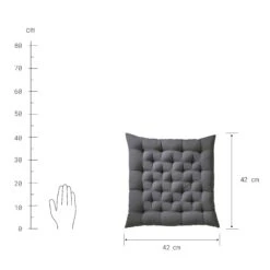 Futonkissen L 42 X B 42cm SOLID In Grau -Dekor Haus Geschäft butlers futonkissen l 42 x b 42cm solid in grau 3