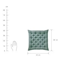 Futonkissen L 42 X B 42cm SOLID In Salbei -Dekor Haus Geschäft butlers futonkissen l 42 x b 42cm solid in salbei 3
