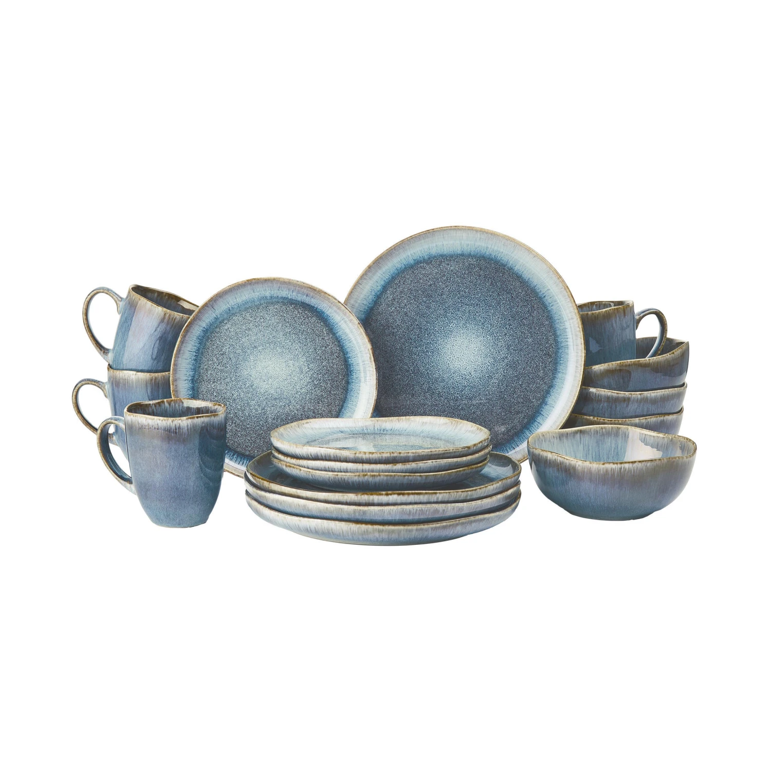 Geschirr-Set 16-tlg. HILDA In Dunkelblau 1 Geschirr-Set 16-tlg. HILDA In Dunkelblau