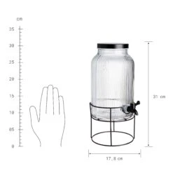 Getränkespender Mit Ständer 2 Tlg. FOUNTAIN In Transparent-Schwarz 13 Getränkespender Mit Ständer 2 Tlg. FOUNTAIN In Transparent-Schwarz -Dekor Haus Geschäft butlers getrankespender mit stander 2 tlg fountain in transparent schwarz 3