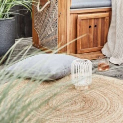 Hanf-Teppich Ø110cm ALL NATURE In Natur -Dekor Haus Geschäft butlers hanf teppich o110cm all nature in natur 5