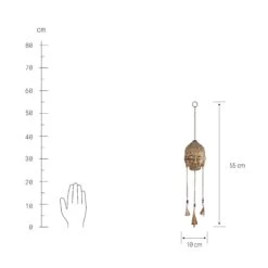 Hängedekoration "Buddha" L 55 X B 10cm BALI In Gold -Dekor Haus Geschäft butlers hangedekoration buddha l 55 x b 10cm bali in gold 2