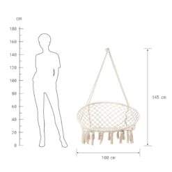 Hängesessel Mit Fransen Ø100cm PARADISE NOW In Creme -Dekor Haus Geschäft butlers hangesessel mit fransen o100cm paradise now in creme 3