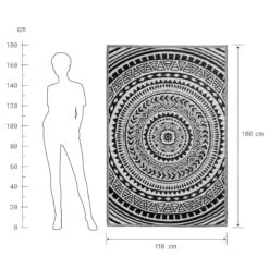 In- & Outdoor-Teppich Circles L 180 X B 118cm COLOUR CLASH In Schwarz-Weiß 9 In- & Outdoor-Teppich Circles L 180 X B 118cm COLOUR CLASH In Schwarz-Weiß -Dekor Haus Geschäft butlers in and outdoor teppich circles l 180 x b 118cm colour clash in schwarz weiss 2