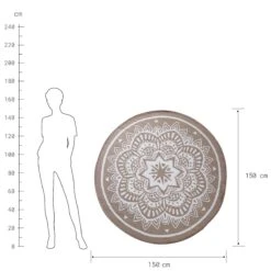 In- & Outdoor-Teppich Flora Ø150cm COLOUR CLASH In Natur-Weiß 9 In- & Outdoor-Teppich Flora Ø150cm COLOUR CLASH In Natur-Weiß -Dekor Haus Geschäft butlers in and outdoor teppich flora o150cm colour clash in natur weiss 3