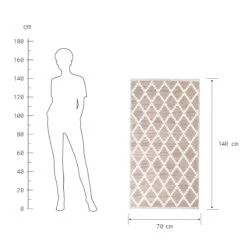 In- & Outdoor-Teppich Rauten L 140 X B 70cm COLOUR CLASH In Natur -Dekor Haus Geschäft butlers in and outdoor teppich rauten l 140 x b 70cm colour clash in natur 2