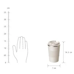 Kaffeebecher 380ml TO GO In Beige -Dekor Haus Geschäft butlers kaffeebecher 380ml to go in beige 2
