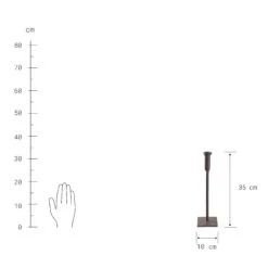 Kerzenhalter Höhe 35cm RUST In Braun -Dekor Haus Geschäft butlers kerzenhalter hohe 35cm rust in braun 2