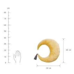 Kissen L 38 X B 38cm LITTLE MOON In Gelb-Anthrazit -Dekor Haus Geschäft butlers kissen l 38 x b 38cm little moon in gelb anthrazit 2