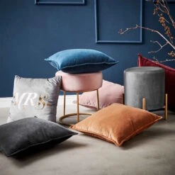 Kissen L 45 X B 45cm COTTON VELVET In Hellbraun -Dekor Haus Geschäft butlers kissen l 45 x b 45cm cotton velvet in hellbraun 3