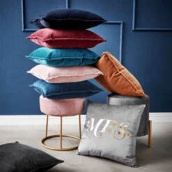 Kissen L 45 X B 45cm COTTON VELVET In Hellbraun -Dekor Haus Geschäft butlers kissen l 45 x b 45cm cotton velvet in hellbraun 5