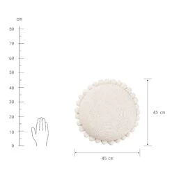 Kissen Ø45cm DAISY In Weiß 9 Kissen Ø45cm DAISY In Weiß -Dekor Haus Geschäft butlers kissen o45cm daisy in weiss 3