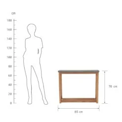 Konsole Mit Zementplatte CONCRETE In Natur-Grau -Dekor Haus Geschäft butlers konsole mit zementplatte concrete in natur grau 3