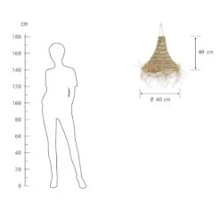 Lampenschirm Höhe 40cm BOMAS In Natur -Dekor Haus Geschäft butlers lampenschirm hohe 40cm bomas in natur 2