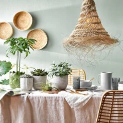 Lampenschirm Höhe 40cm BOMAS In Natur -Dekor Haus Geschäft butlers lampenschirm hohe 40cm bomas in natur 7