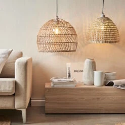 Lampenschirm Ø49cm CORBELLE In Natur -Dekor Haus Geschäft butlers lampenschirm o49cm corbelle in natur 7