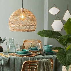 Lampenschirm Ø49cm CORBELLE In Natur -Dekor Haus Geschäft butlers lampenschirm o49cm corbelle in natur 8