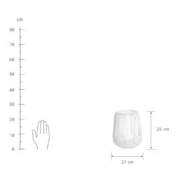 Laterne Höhe 25cm COCOON In Weiß -Dekor Haus Geschäft butlers laterne hohe 25cm cocoon in weiss 3