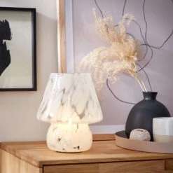 LED Leuchte Höhe 21cm MISS MARBLE In Hellblau 9 LED Leuchte Höhe 21cm MISS MARBLE In Hellblau -Dekor Haus Geschäft butlers led leuchte hohe 21cm miss marble in hellblau 2