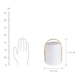 LED Leuchte Mit Bluetooth® Und Farbwechsel SOUND LOUNGE In Weiß-Hellbraun -Dekor Haus Geschäft butlers led leuchte mit bluetooth r und farbwechsel sound lounge in weiss hellbraun 3