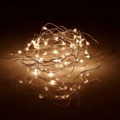 LED Lichterkette 50 Lichter Mit USB-Batteriefach TWINE LIGHTS In Transparent -Dekor Haus Geschäft butlers led lichterkette 50 lichter mit usb batteriefach twine lights in transparent 5