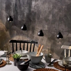 Metall-Lampenkette Mit Stecker WAREHOUSE In Schwarz -Dekor Haus Geschäft butlers metall lampenkette mit stecker warehouse in schwarz 5