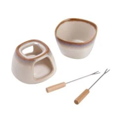 Mini-Fondue Mit 2 Gabeln AU CHOCOLAT In Beige -Dekor Haus Geschäft butlers mini fondue mit 2 gabeln au chocolat in beige 4