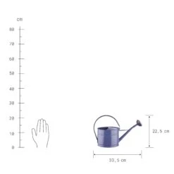 Mini-Gießkanne 1,5l ZINC In Blau -Dekor Haus Geschäft butlers mini giesskanne 1 5l zinc in blau 2