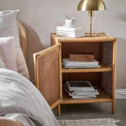 Nachttisch-Schränkchen Handgefertigt Aus Rattan BOHO LOUNGE In Natur -Dekor Haus Geschäft butlers nachttisch schrankchen handgefertigt aus rattan boho lounge in natur 9