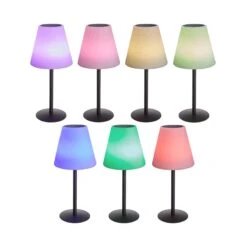 Outdoor Solar-Tischleuchte Mit Farbwechsel LIGHT UP In Schwarz-Weiß -Dekor Haus Geschäft butlers outdoor solar tischleuchte mit farbwechsel light up in schwarz weiss 2