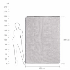 Picknickdecke L 150 X B 200cm WANDERLUST In Taupe-Weiß -Dekor Haus Geschäft butlers picknickdecke l 150 x b 200cm wanderlust in taupe weiss 3