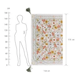 Picknickdecke L 175 X B 154cm BETWEEN FLOWERS In Creme -Dekor Haus Geschäft butlers picknickdecke l 175 x b 154cm between flowers in creme 3