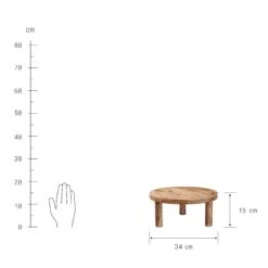 Podest Ø34cm MESA In Braun 8 Podest Ø34cm MESA In Braun -Dekor Haus Geschäft butlers podest o34cm mesa in braun 2