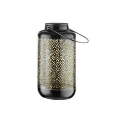 Solar-Laterne H 24cm SOLANA In Schwarz-Gold -Dekor Haus Geschäft butlers solar laterne h 24cm solana in schwarz gold 2