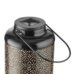 Solar-Laterne H 24cm SOLANA In Schwarz-Gold -Dekor Haus Geschäft butlers solar laterne h 24cm solana in schwarz gold 3