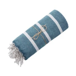 Strandtuch L 200 X B 180cm SURFSIDE In Blau -Dekor Haus Geschäft butlers strandtuch l 200 x b 180cm surfside in blau 5