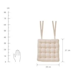 Stuhlkissen Mit Bändchen L 35 X B 37cm SOLID In Creme -Dekor Haus Geschäft butlers stuhlkissen mit bandchen l 35 x b 37cm solid in creme 2