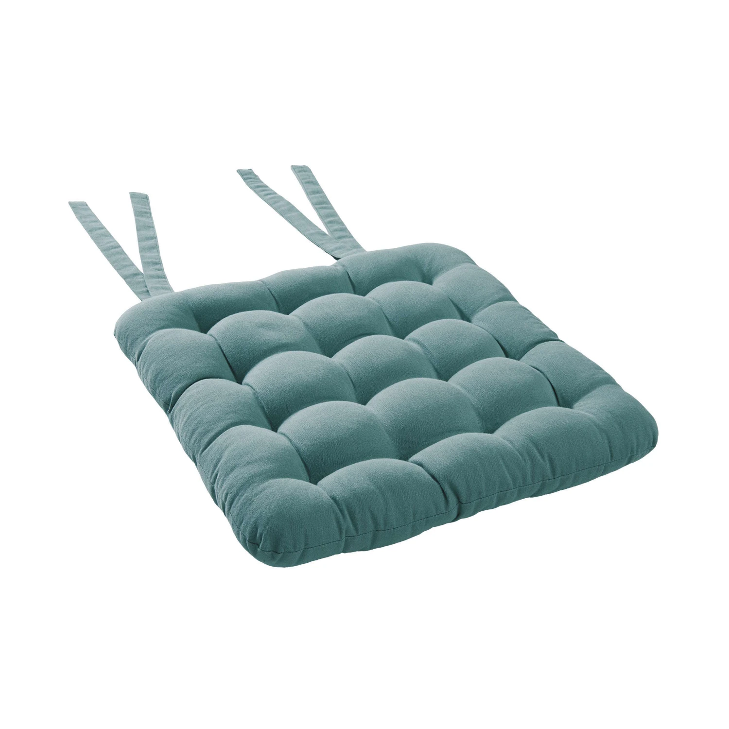 Stuhlkissen Mit Bändchen L 35 X B 37cm SOLID In Türkis 3 Stuhlkissen Mit Bändchen L 35 X B 37cm SOLID In Türkis – Bild 3