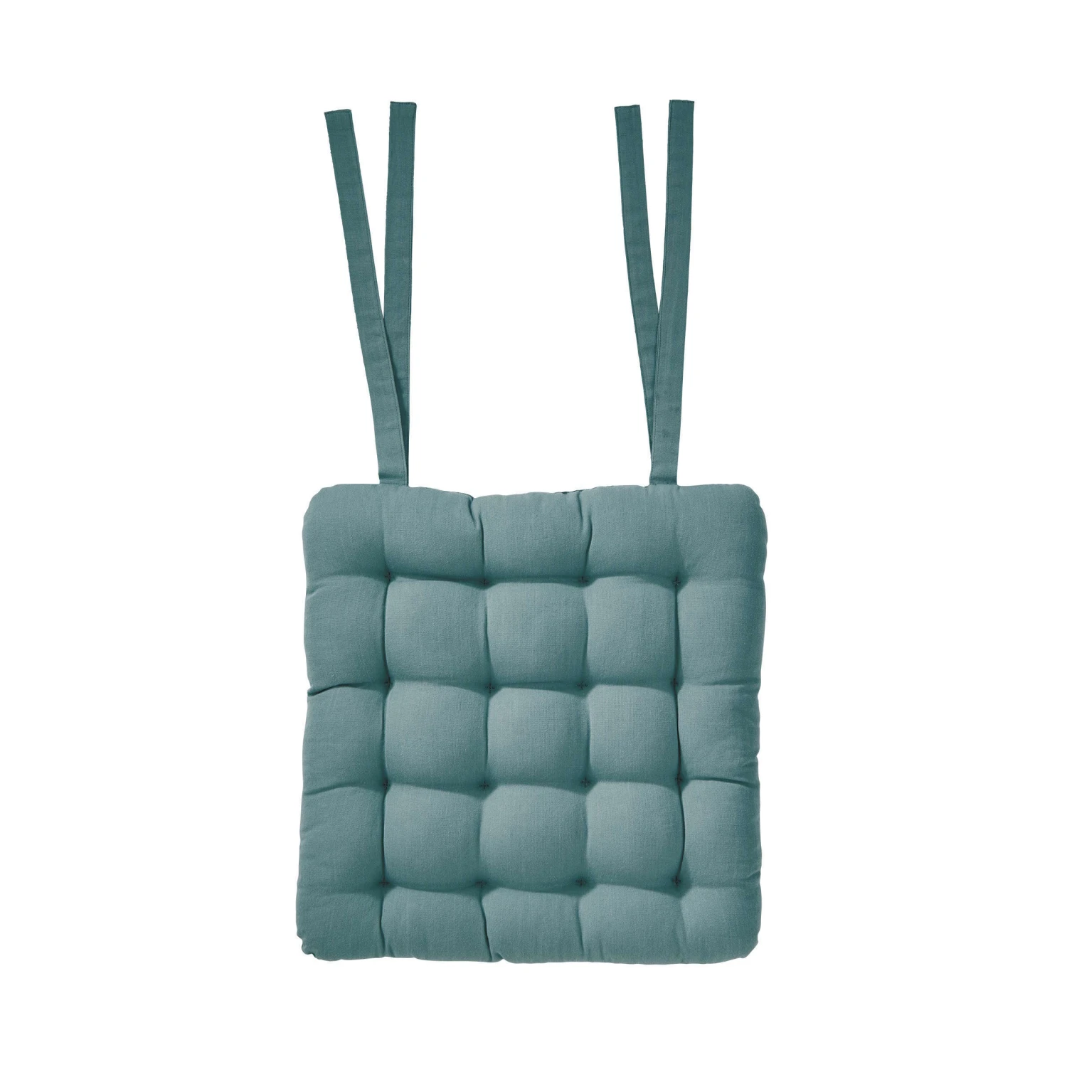 Stuhlkissen Mit Bändchen L 35 X B 37cm SOLID In Türkis 1 Stuhlkissen Mit Bändchen L 35 X B 37cm SOLID In Türkis