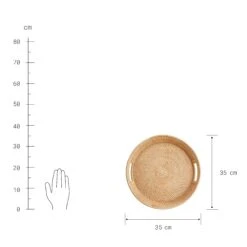 Tablett L 35 X B 6cm RONDA In Natur -Dekor Haus Geschäft butlers tablett l 35 x b 6cm ronda in natur 2