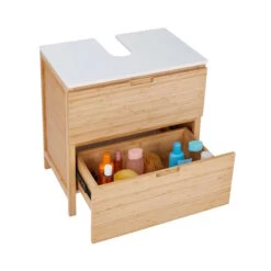 Waschbeckenunterschrank Mit Schublade WHITE SANDS In Natur-Weiß -Dekor Haus Geschäft butlers waschbeckenunterschrank mit schublade white sands in natur weiss 15