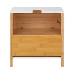 Waschbeckenunterschrank Mit Schublade WHITE SANDS In Natur-Weiß -Dekor Haus Geschäft butlers waschbeckenunterschrank mit schublade white sands in natur weiss 7