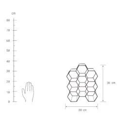 Weinregal Für 9 Flaschen L 36 X H 30cm CUBICLE In Schwarz -Dekor Haus Geschäft butlers weinregal fur 9 flaschen l 36 x h 30cm cubicle in schwarz 3