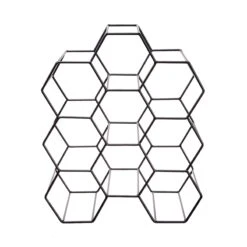 Weinregal Für 9 Flaschen L 36 X H 30cm CUBICLE In Schwarz -Dekor Haus Geschäft butlers weinregal fur 9 flaschen l 36 x h 30cm cubicle in schwarz 4